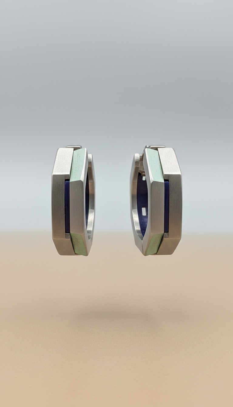 Geometric Stainless Steel Hoop Earrings